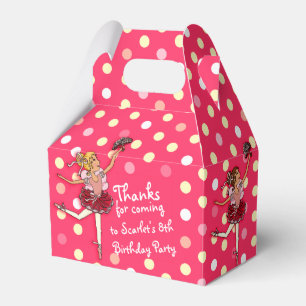 Girls Ballerina 8th birthday party thanks gift box