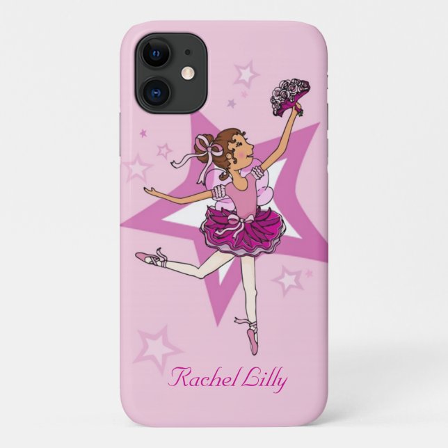 Girls ballerina dark hair named Case-Mate iPhone case (Back)