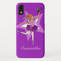Girls ballerina purple red hair name iPhone XR case Girls ballerina purple red hair name iPhone XR case