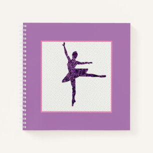 Girls Ballet Dancer Pastel Personalized Notebook