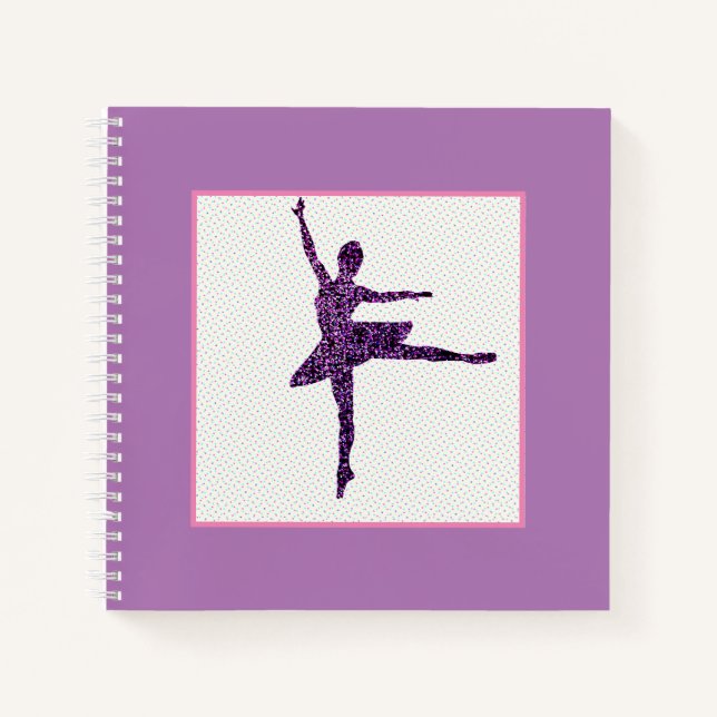 Girls Ballet Dancer Pastel Personalized Notebook (Front)