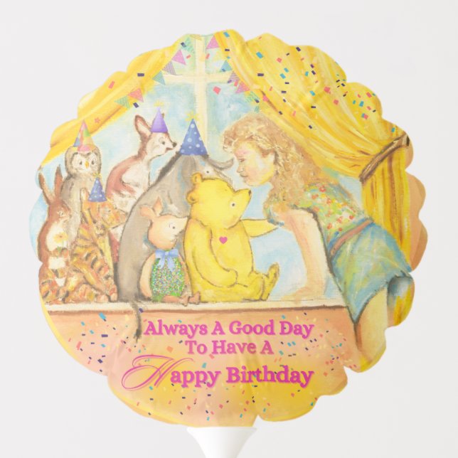 Girls Balloon Winnie The Pooh (Back)