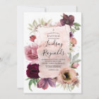 Girls Baptism | Dusty Pink and Burgundy Red Floral