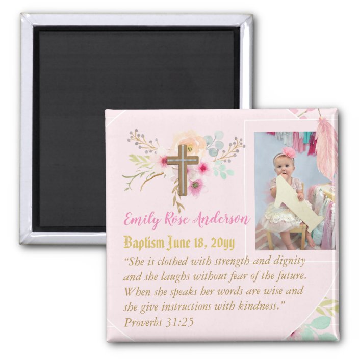 Photo Gift with Bible Verse Magnet