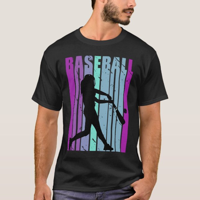 Girls Baseball Colors Softball Fan Daughter Granda T-Shirt (Front)