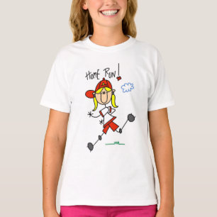Girls Baseball Home Run Tshirts and Gifts