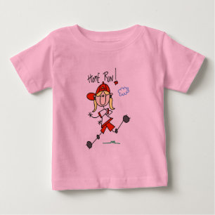 Girl's Baseball Home Run Tshirts and Gifts