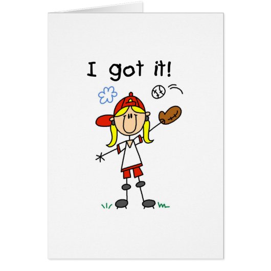 Girls Baseball I Got It Cards (Front)