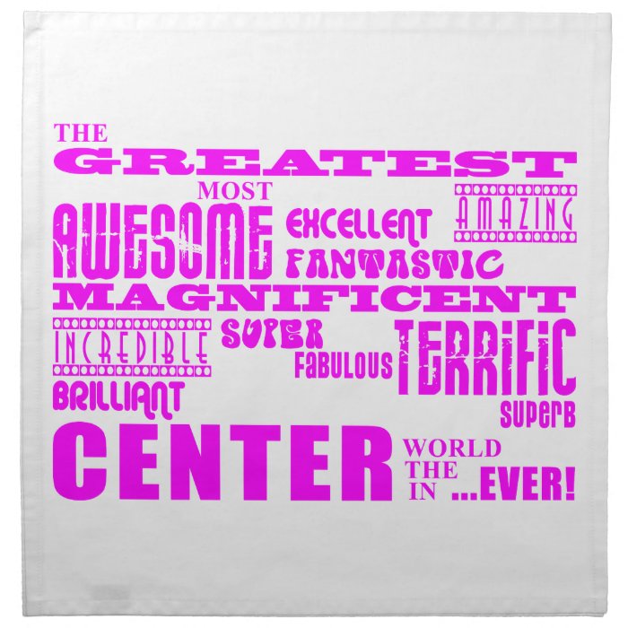 Girls Basketball Centers  Pink Greatest Center Napkins