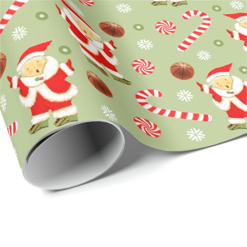 Girls Basketball Christmas Gift Wrapping Paper