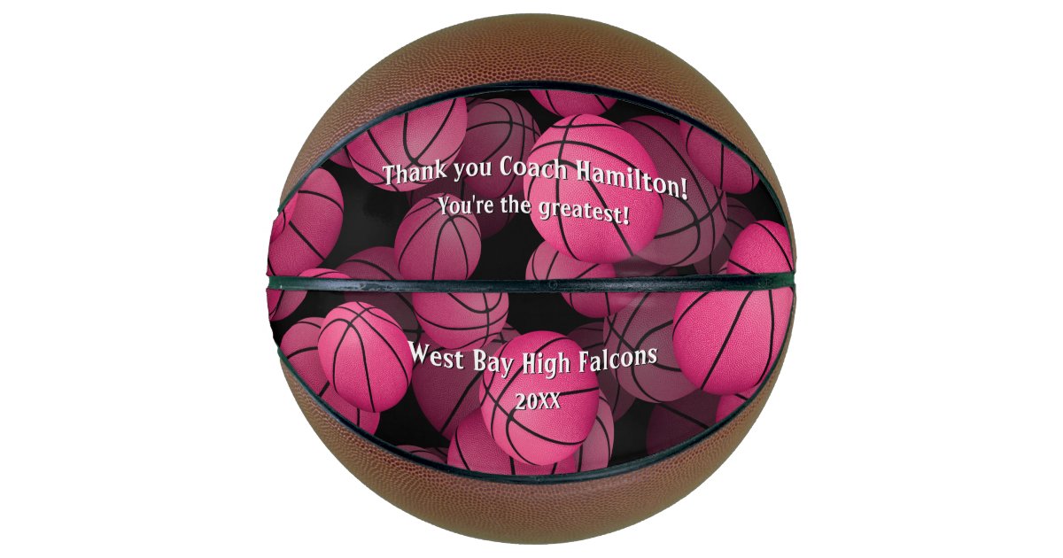 Girls Basketball Coach Thank You Commemorative Zazzle Com