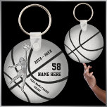 Girls Basketball Gifts With Your Text And Colors Keychain at Zazzle