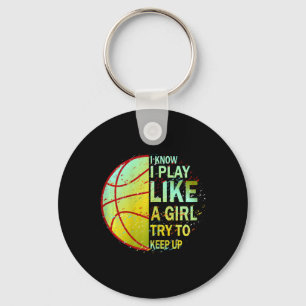 Girls Basketball  Keychain