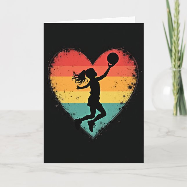 Girls Basketball Love Card (Front)