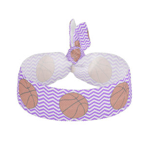 Girls Basketball Player Custom Team Color Chevron Elastic Hair Tie