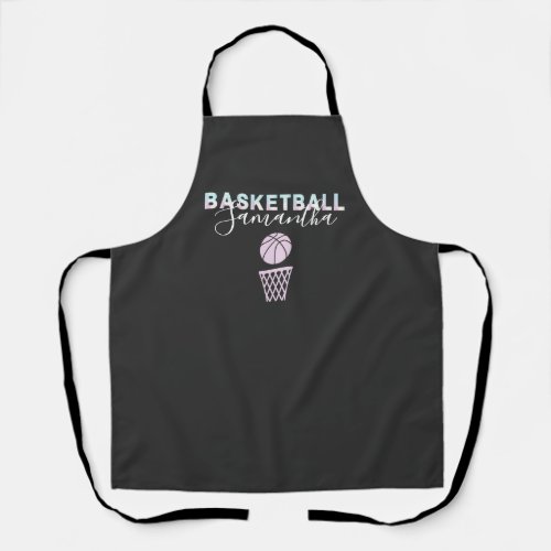 Girls Basketball Player Personalized Holographic   Apron