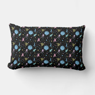 Girls Basketball Players - Stars Pattern Lumbar Pillow