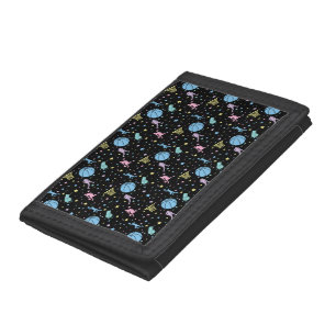 Girls Basketball Players - Stars Pattern Trifold Wallet