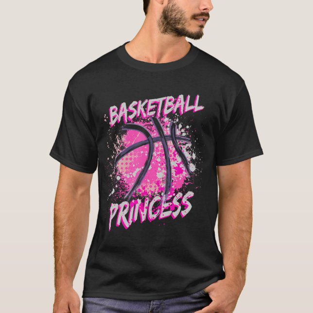 Girls Basketball Princess T-Shirt (Front)