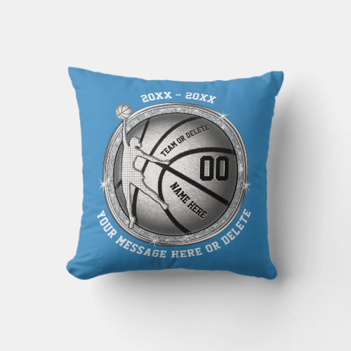 Girls Basketball Senior Night Gift Ideas Any COLOR Throw Pillow