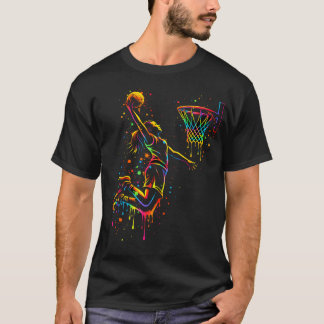 Girls Basketball Slam Dunk Student Athlete T-Shirt