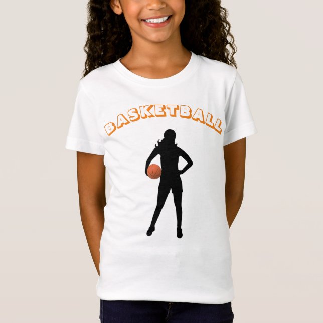 Girl's Basketball T-Shirt with Name & Number (Front)