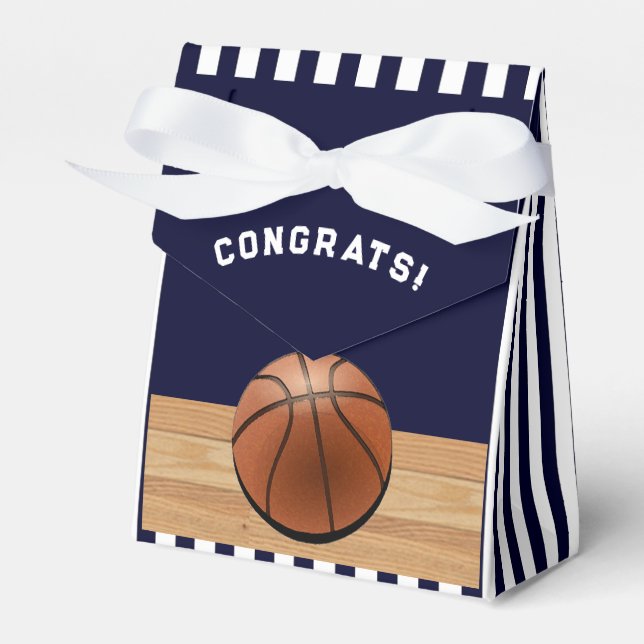 Girls Basketball Team Congrats Favor Boxes (Front Side)