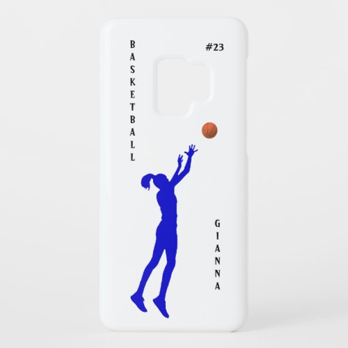 Girls Basketball with Name  Number Case_Mate Samsung Galaxy S9 Case