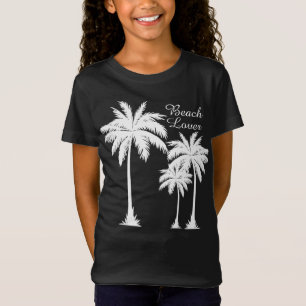 Girls Beach Lover Tropical  T-Shirt