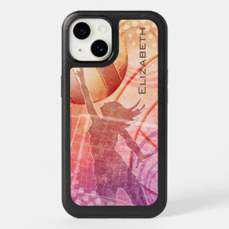 Girls Beach Volleyball sunset OtterBox iPhone 14 Case
