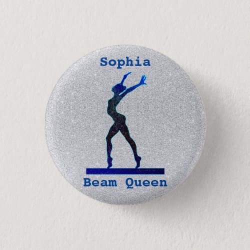 Girls Beam Queen Custom Gymnastics Pin Buttons