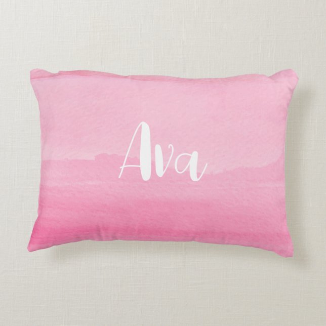 Girls Bedroom Decor with Name Accent Pillow (Back)