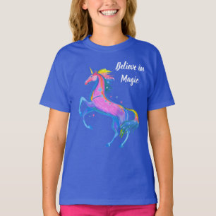 Girl's Believe in Magic Unicorn T-shirt