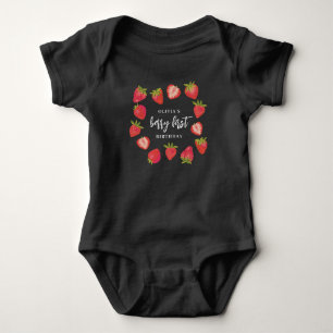 Girl's Berry First Summe Strawberry 1st Birthday Baby Bodysuit