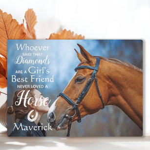 Girl's Best Friend Equestrian Horse Lover Photo Plaque