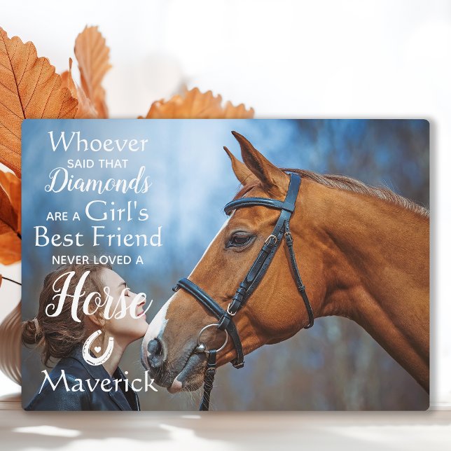 Girl's Best Friend Equestrian Horse Lover Photo Plaque (Creator Uploaded)