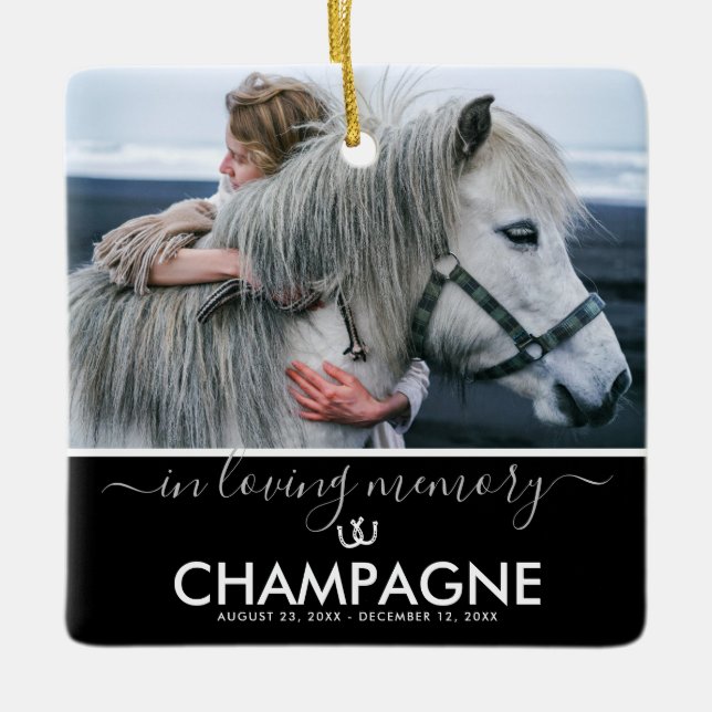 Girls Best Friend Horse Memorial Keepsake Ceramic Ceramic Ornament (Front)