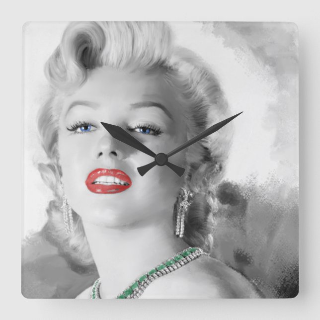 Girl's Best Friend I Square Wall Clock (Front)