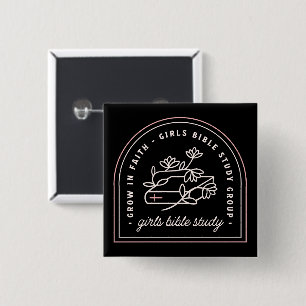 Girls bible study christian group button