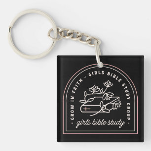 Girls bible study christian group keychain