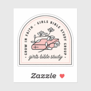 Girls bible study reading group aesthetic sticker