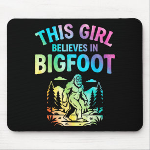 Girls bigfoot believer tie dye sasquatch cryptid mouse pad