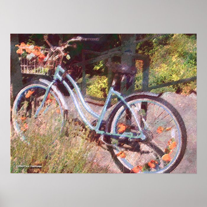 Girls Bike Poster Print