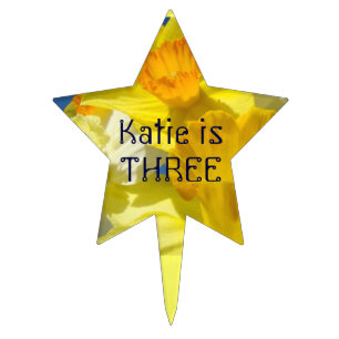 Girl's Birthday cake picks Kid's Name Three years