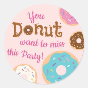 Girl's Birthday Donut Party - Envelope Seal