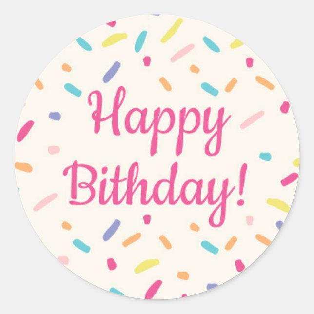 Girl's Birthday Donut Party - Sticker 2 (Front)