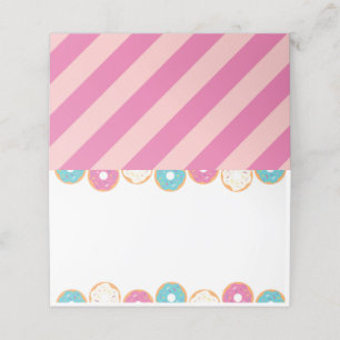 Girl's Birthday Donut Party - Tent Cards