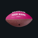 Girls Birthday gift idea custom pink mini football<br><div class="desc">Create your unique Girls Birthday gift fuchsia pink mini football adding your own personalized name, year, slogan, message or any text. Customizable cute football gift game for girls, female football players, women, mum, sister, daughter, girlfriend, cheerleaders, teen, teenager, baby girl, players, teammates, fans. Choose your favourite team and use any...</div>