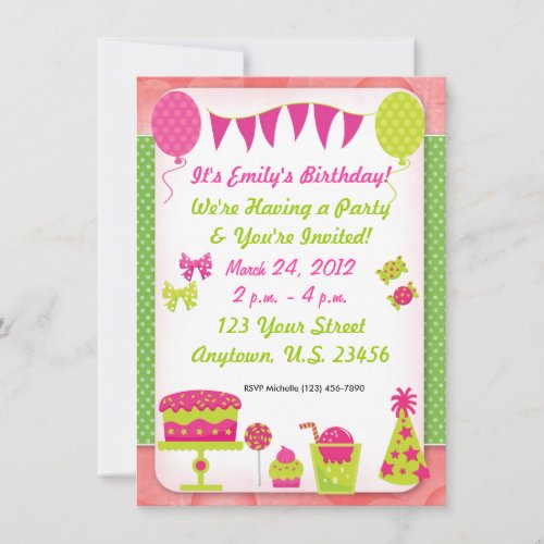 Girls Birthday Invitation