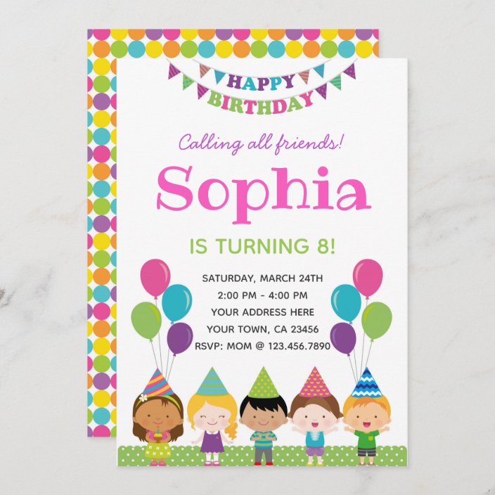 Girls Birthday Invitation | Zazzle.com